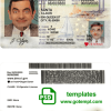 Rhode Island driver license PSD template