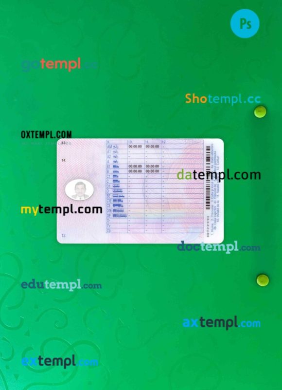 Romania driving license PSD files, scan look and photographed image, 2 in 1 - Image 2