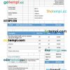 Roofing Estimate Invoice example in word and pdf format