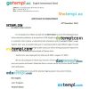 Russia English International School certificate of employment Word and PDF download template