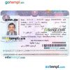 Saudi Arabian tourist visa PSD example, fully editable, version 2
