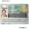 Senegalese travel visa PSD example, completely editable, with fonts