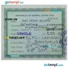 Sierra Leone tourist visa PSD example, fully editable,