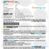 Singapore electronic visa PSD example, completely editable, with fonts