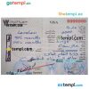 Sudanese travel visa PSD example, completely editable, with fonts