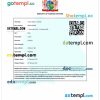Suriname electronic travel visa PSD example, with fonts