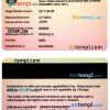 Swedish permanent residence card PSD example, with fonts