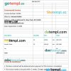 Sample Commercial Invoice example in word and pdf format
