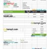Sample Hourly Invoice example in word and pdf format