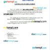 San Marino TIM certificate of employment Word and PDF download template