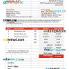 School Fees Invoice example in word and pdf format
