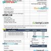 School Teacher Invoice example in word and pdf format