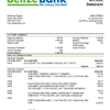Belizean Belizeanbank proof of address bank statement 3 - 6 months example in Word and PDF format