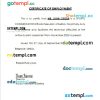 Serbia Radio Television certificate of employment Word and PDF download template