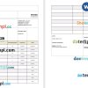 Service Tax Calculation Invoice example in word and pdf format