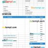 Simple Estimate Invoice example in word and pdf format