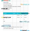 Simple Lease Invoice example in word and pdf format
