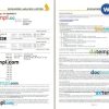 Singapore Airlines Limited (SIA) airplane e-ticket, Word and PDF download template, 3 pages