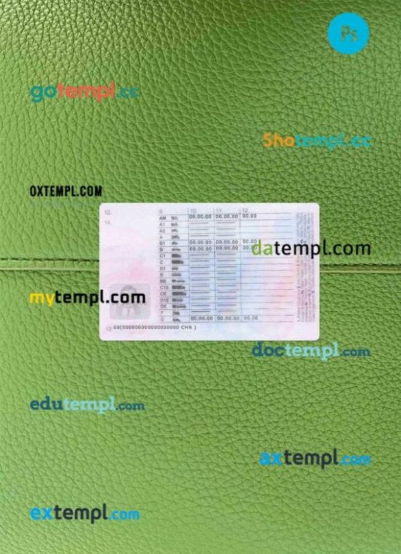 Slovenia driving license editable PSD files, scan look and photo-realistic look, 2 in 1 - Image 2