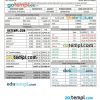 South Dakota payroll e-stub Word and PDF example