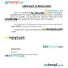 Sudan Sudatel Telecommunication Group certificate of employment Word and PDF download template