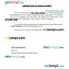 Suriname Ampie's Broadcasting Corporation certificate of employment Word and PDF download template