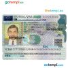 Sweden schengen visa PSD template, fully editable
