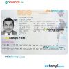 Taiwan entry visa PSD example, completely editable, with fonts