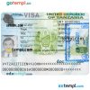 Tanzania travel visa PSD example, version 2
