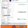 Thailand electronic travel visa PSD example, with fonts