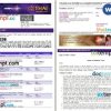Thai Airways International airplane e-ticket, Word and PDF download template, 3 pages