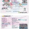 Trinidad and Tobago ID card PSD template, completely editable