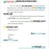 Trinidad and Tobago Bmobile certificate of employment Word and PDF download template
