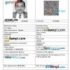 Ukrainian electronic tourist visa PSD example, completely editable, with fonts