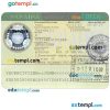 Ukrainian entry visa PSD example, fully editable