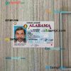 USA Alabama driving license editable PSD files, scan look and photo-realistic look, 2 in 1
