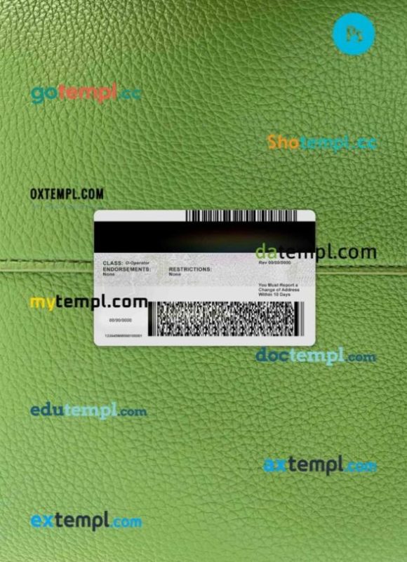 USA Arizona driving license PSD files, scan look and photographed image, 2 in 1 - Image 2