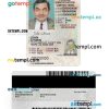 Arizona driver license PSD template, under 21