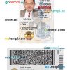 USA Arkansas ID card PSD template, under 21, completely editable