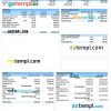 USA DIXON University center paystub example in Word and PDF formats