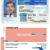 Delaware driver license PSD template, version 2