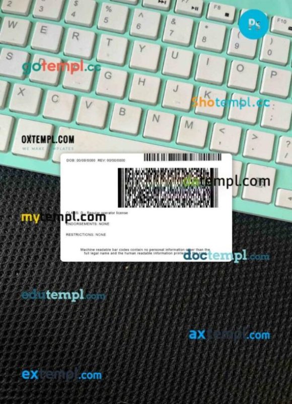 USA Idaho driving license PSD files, scan look and photographed image, 2 in 1 - Image 2