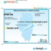 USA Illinois Business Authorization, Certificate of Registration PSD template, 2 pages