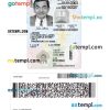 Kentucky driver license PSD template, under 21