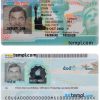 USA green card, permanent resident card PSD example, current version, 2023