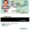 Ohio driver license PSD template, 2018 - present
