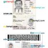 Virginia driver license PSD template, under 21, 2009-present