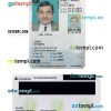 Washington driver license PSD template, under 21