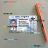 USA West Virginia driving license editable PSD files, scan look and photo-realistic look, 2 in 1