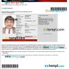 USA nonimmigrant visa application (DS-160) PSD example, with fonts
